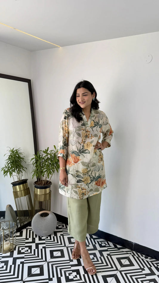 Melange Olive Cord Set