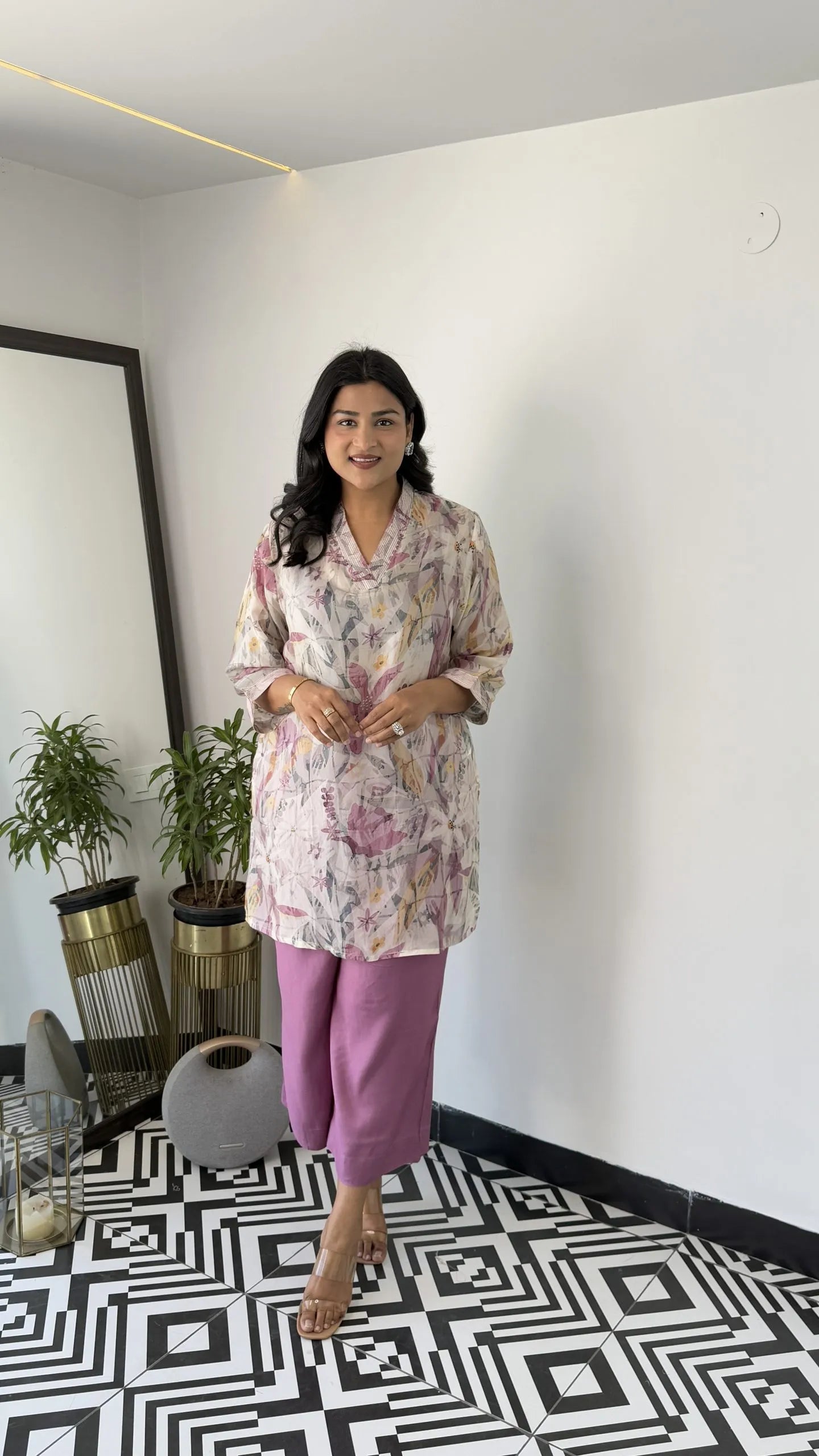 Melange Purple Cord Set