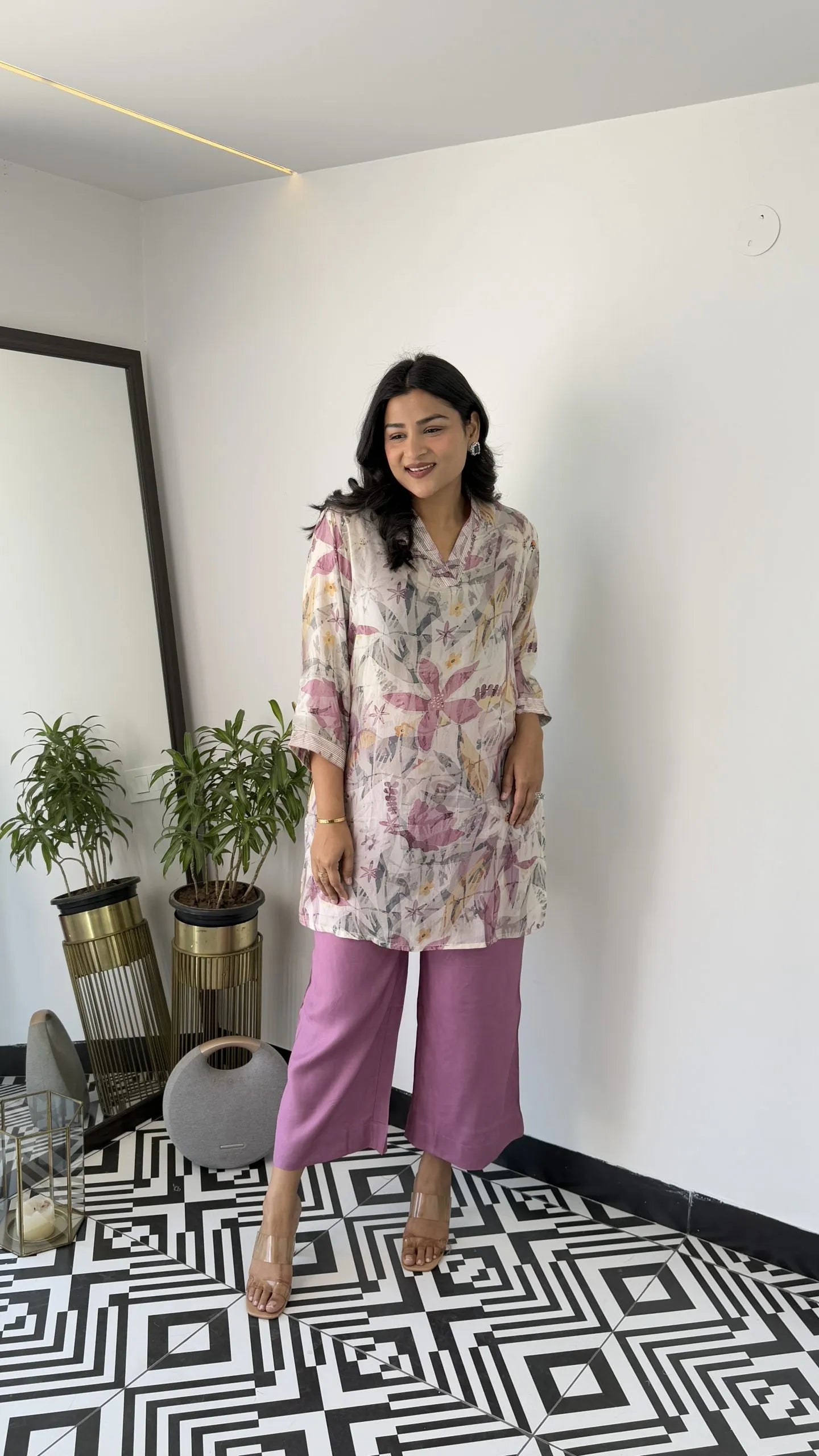 Melange Purple Cord Set