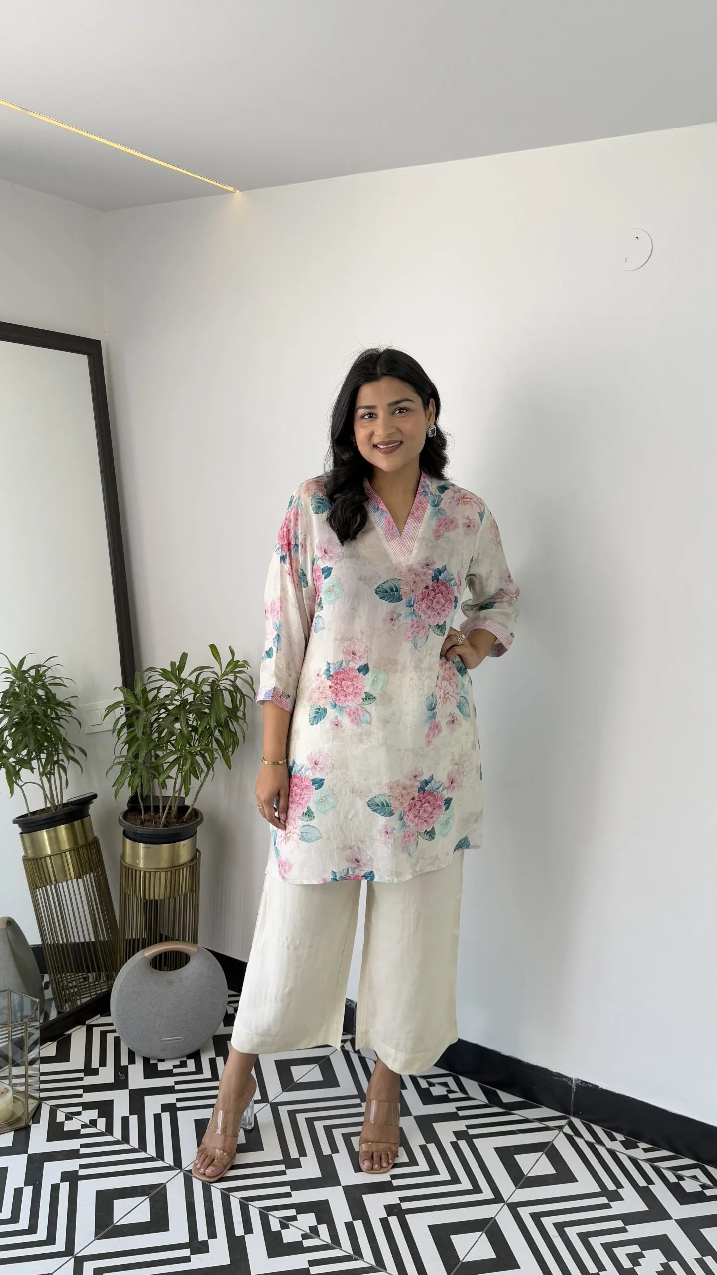 Melange Grey Cord Set