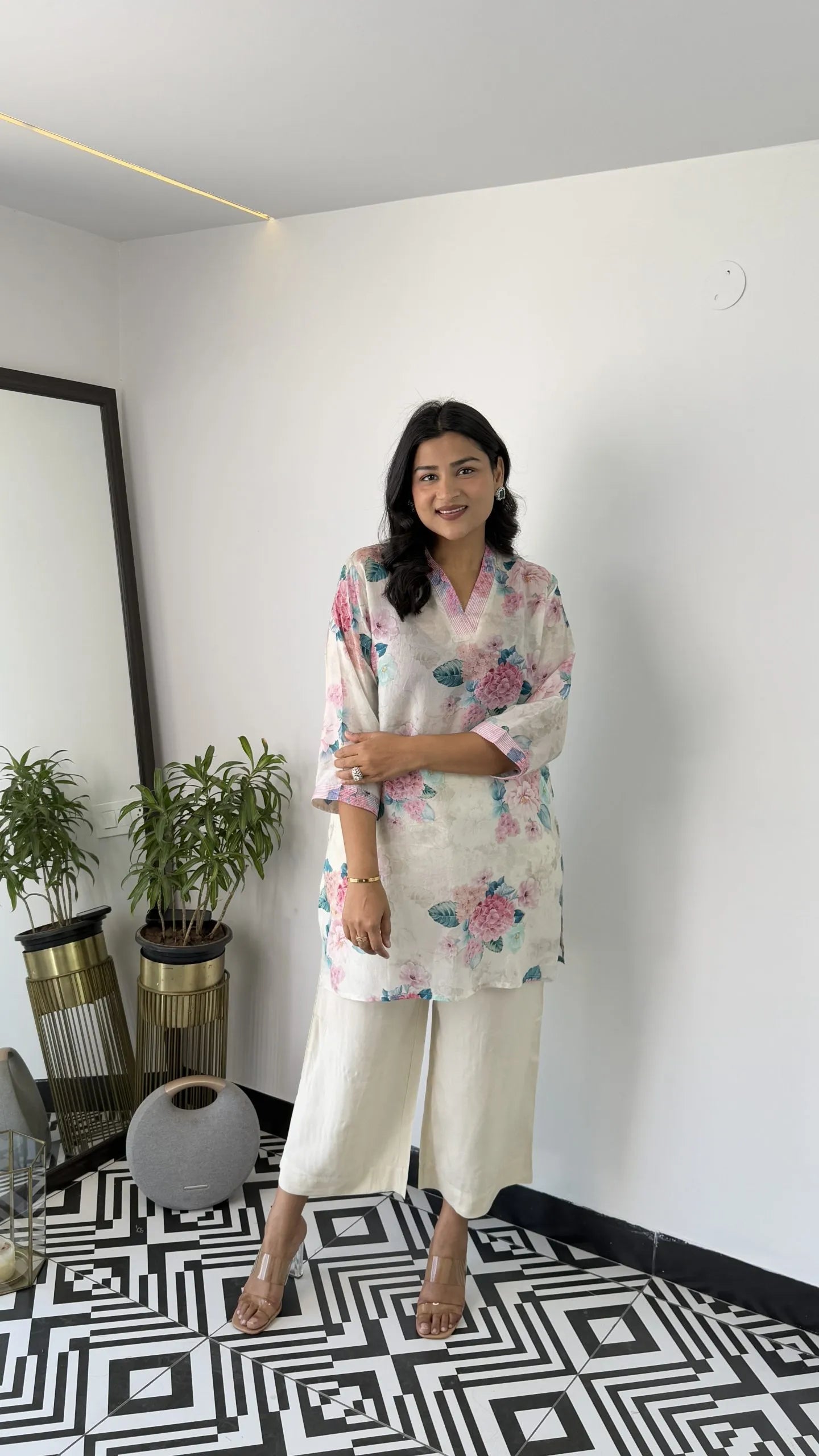 Melange Grey Cord Set