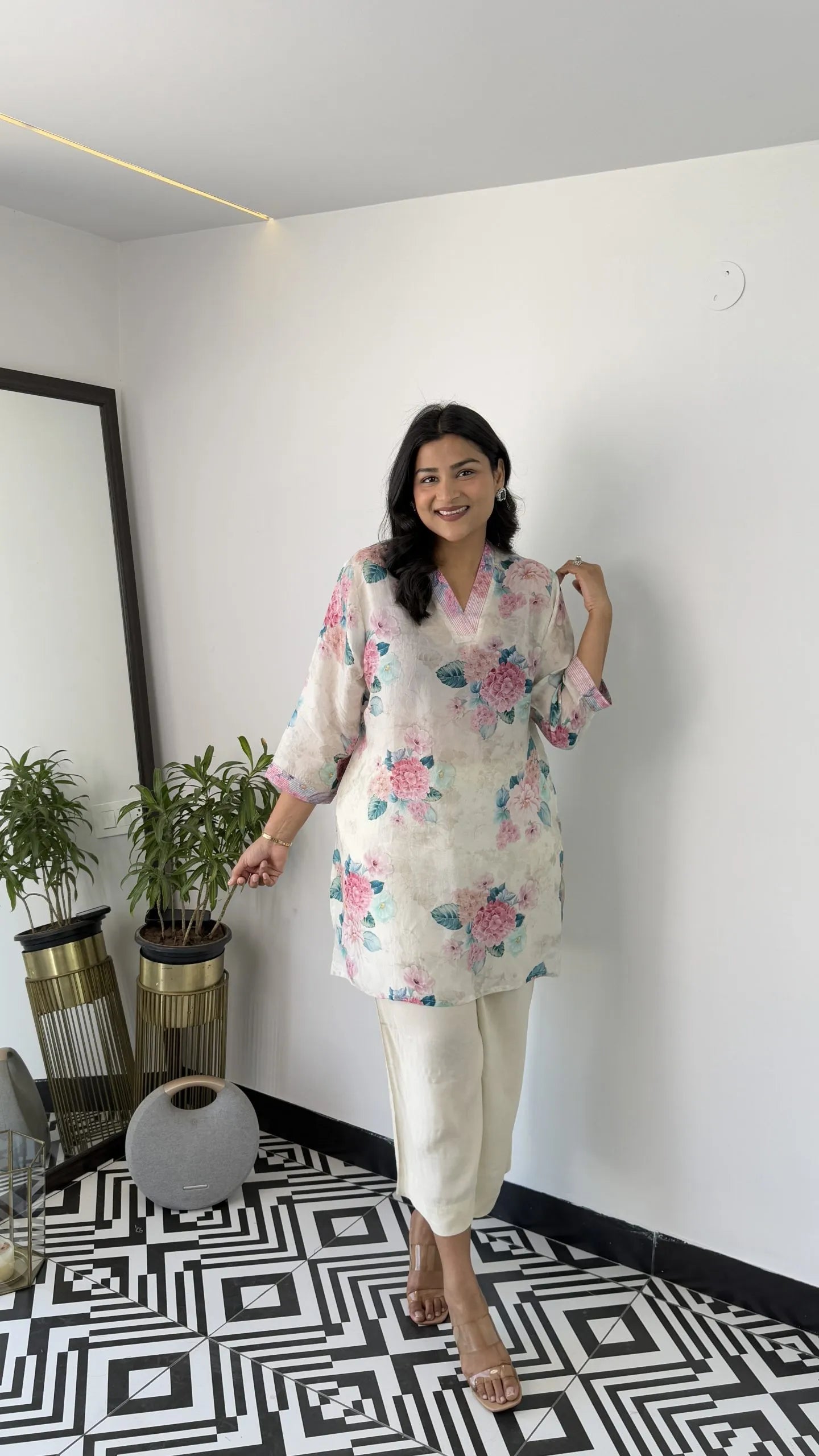 Melange Grey Cord Set