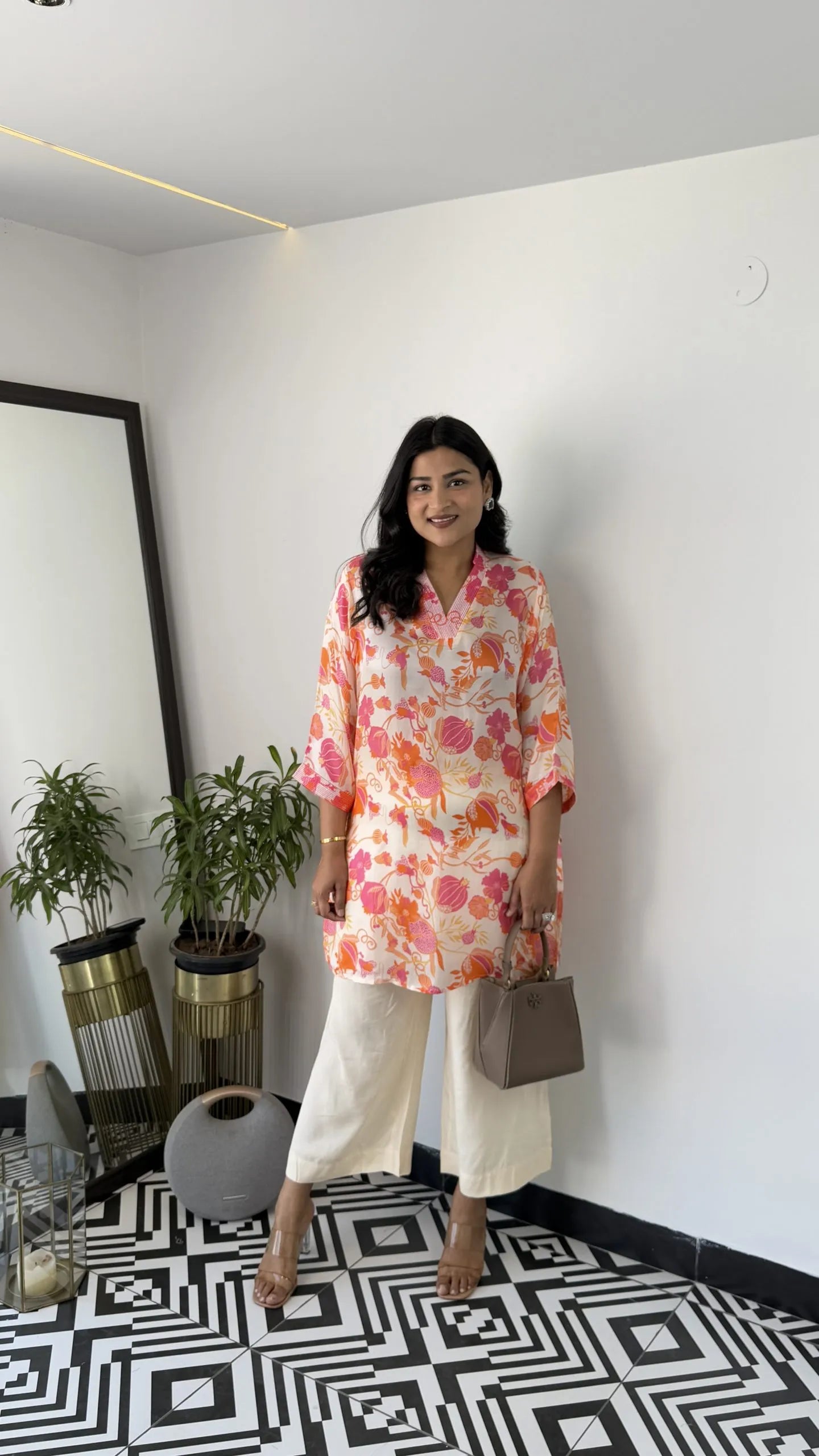 Melange White Lily Cord Set