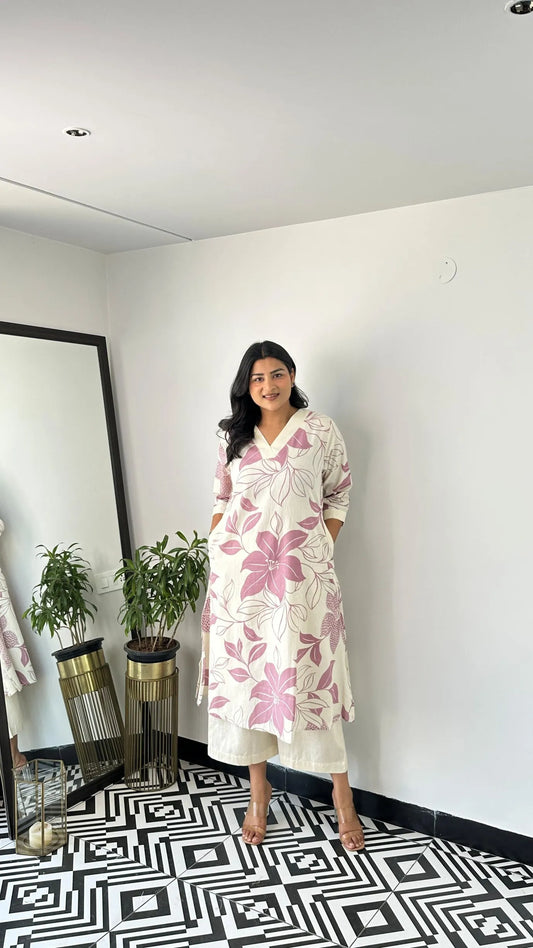 Stera Wine Kurta Pants