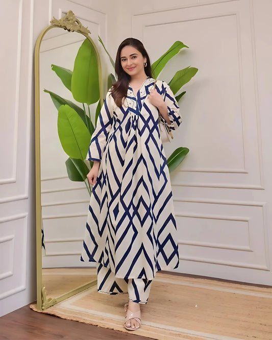 Blue ZigZag Co-ords set