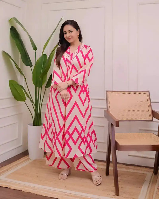 Pink Zig Zag Co Ords Set